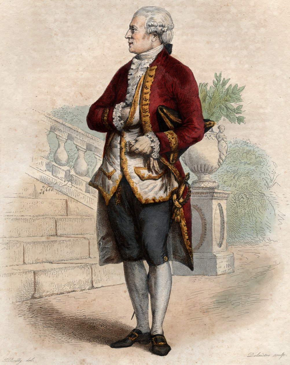 Pierre Augustin Caron de Beaumarchais (1732-1799) francia órásmester, feltaláló, zenész, diplomata és író portréja. alkotó: French School