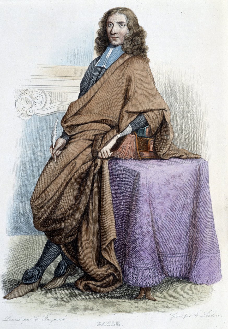 Pierre Bayle francia filozófus és író (1647-1706) portréja – Mennechet „Le Plutarque francais” című könyvében alkotó: French School