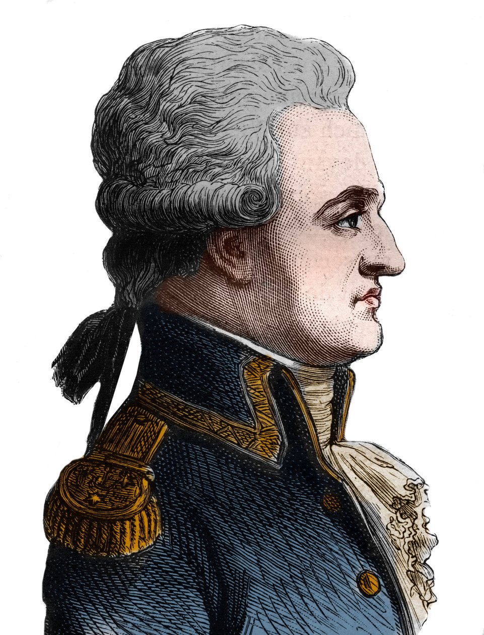 Pierre Charles de Villeneuve francia admirális (1763-1806) portréja, ő kezdte meg a trafalgari csatát, amely katasztrófa volt, majd öngyilkosság után - Henri Martin „Franciaország történelmében” alkotó: French School