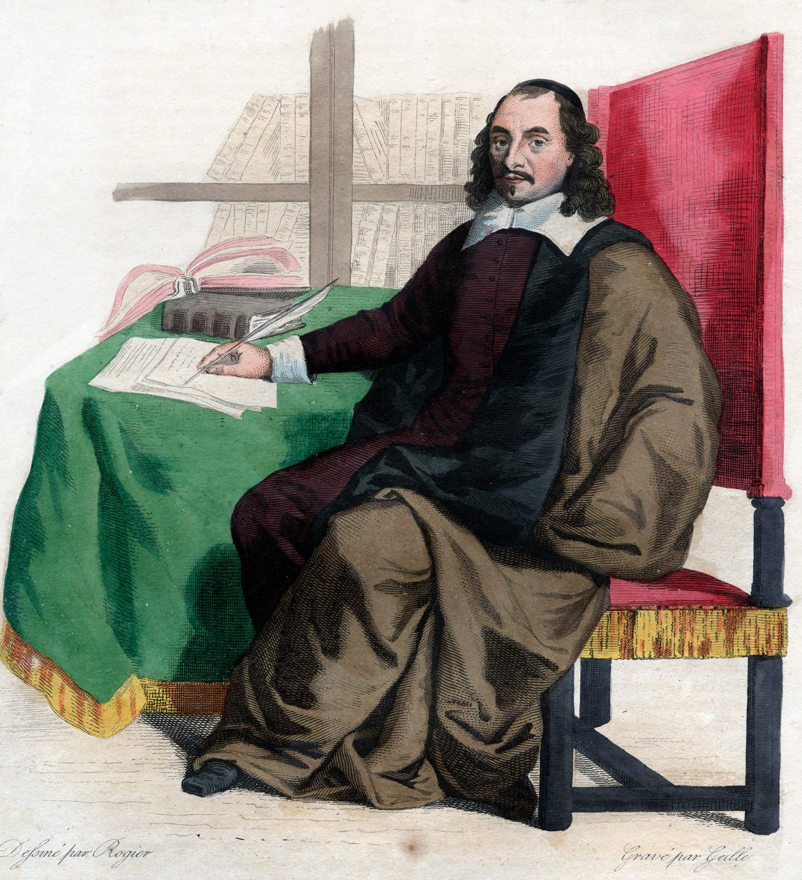 Pierre Corneille (1606-1684) francia drámaíró portréja. alkotó: French School