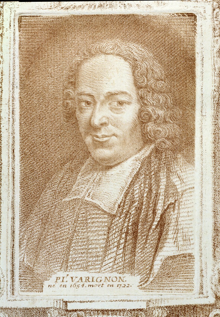 Pierre L. Varignon (1654-1722) portréja Alexandre Saverien Histoire des Mathematiciens című művéből, 1766 körül alkotó: French School