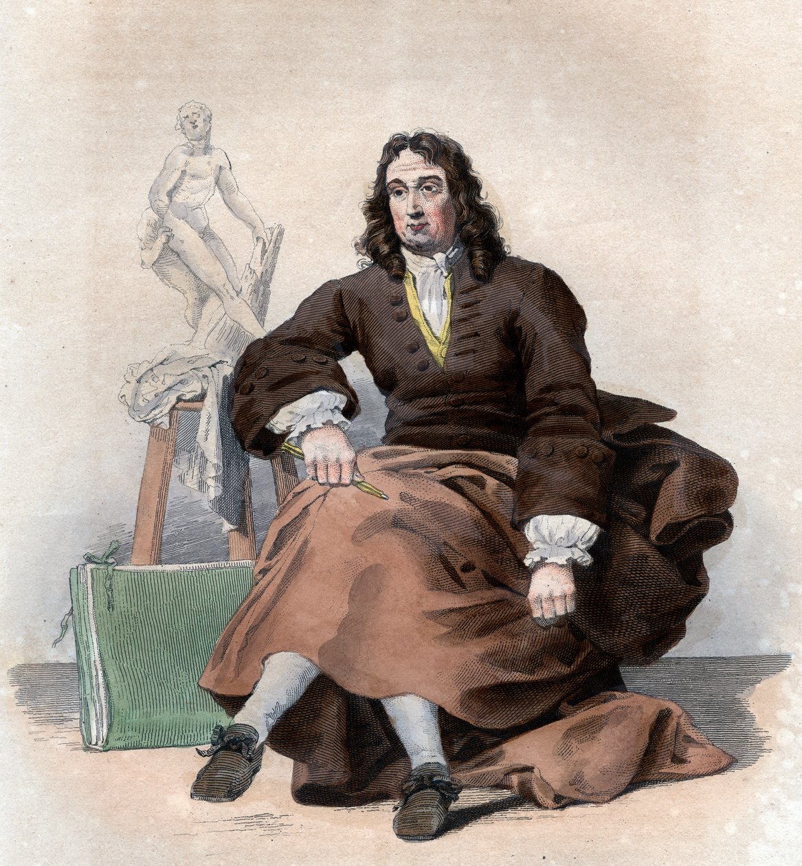 Pierre Puget (1620-1694) francia festő, szobrász, építész és mérnök portréja. alkotó: French School