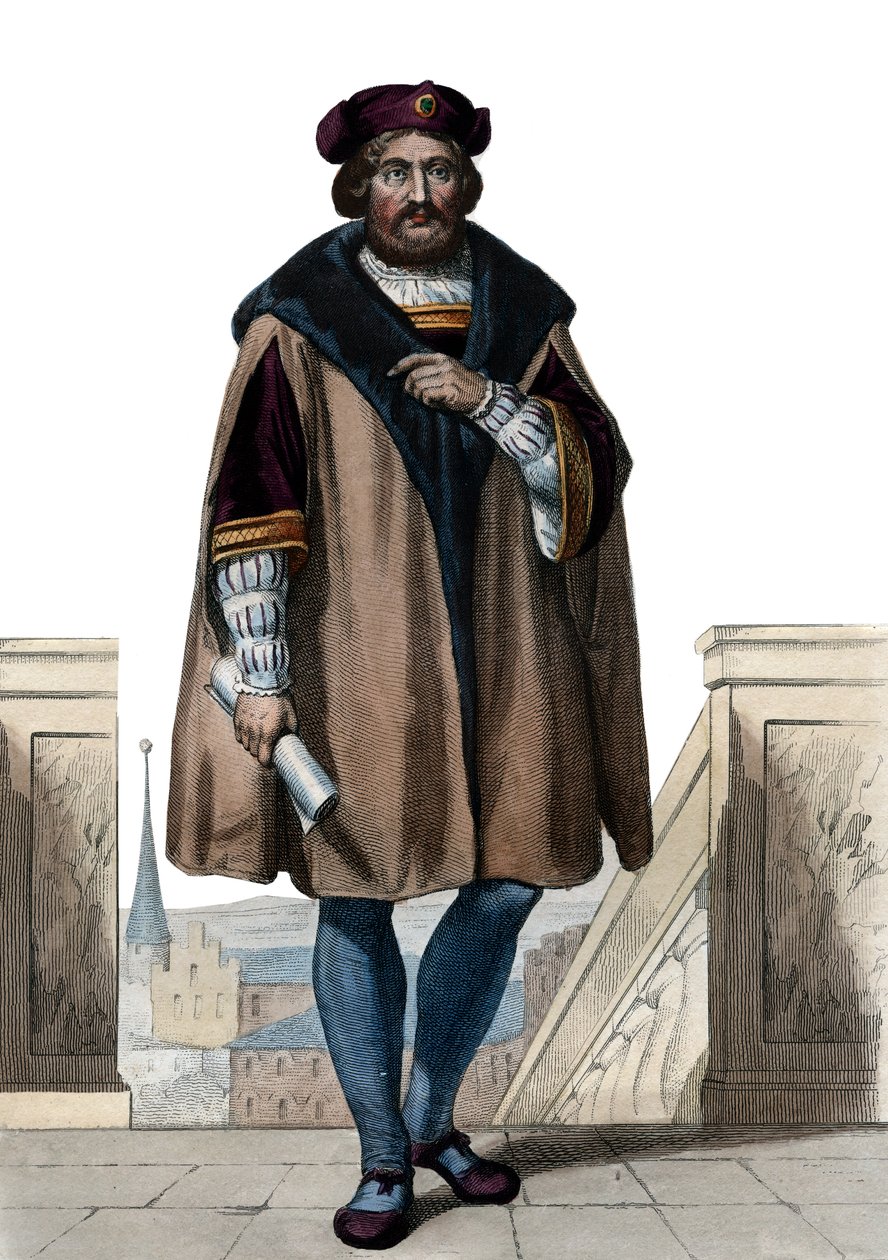 Pierre de Ronsard (1524-1585) francia költő portréja. alkotó: French School