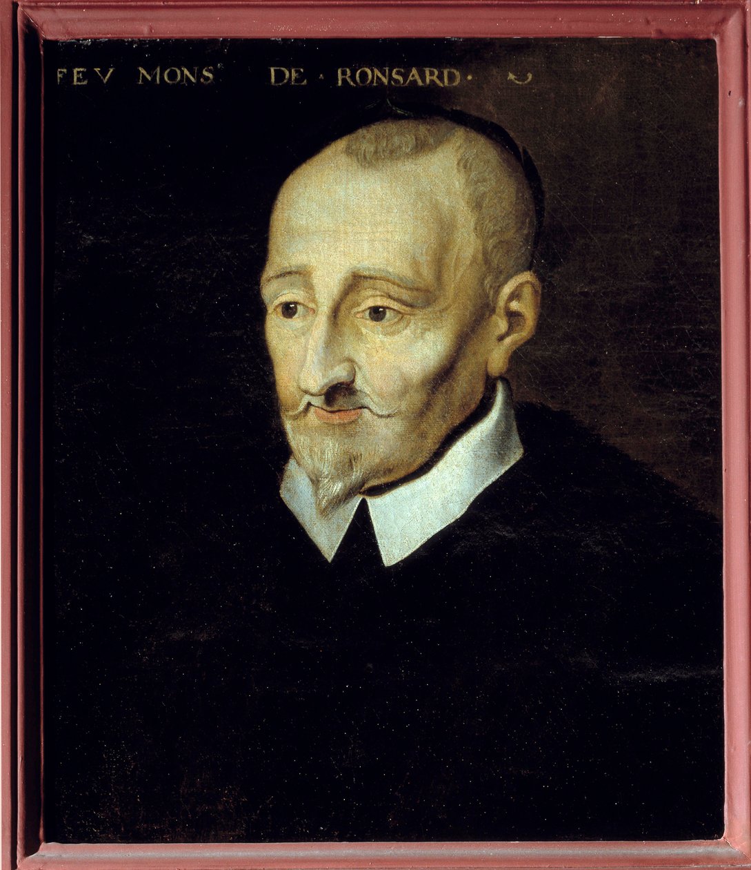 Pierre de Ronsard (1524-1585) francia költő portréja, névtelen 18. századi festmény. Blois Múzeum. alkotó: French School