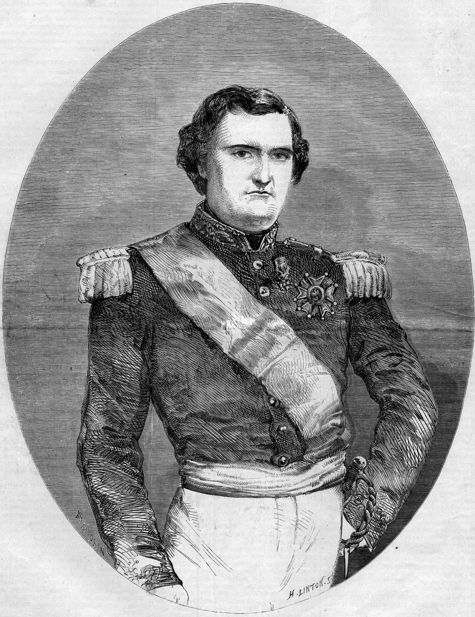 Napóleon, Joseph Charles Paul Bonaparte herceg (1822-1891) portréja. Metszet az 1859. január 29-i „” Le Monde Illustré”” 94. sz. alkotó: French School