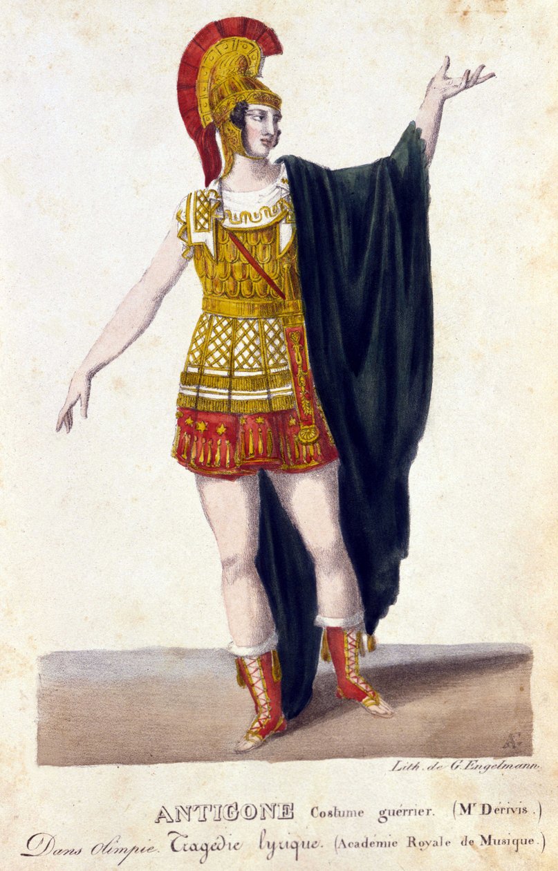 Prosper Derivis (1808-1880) portréja Gaspare Spontini (1774-1851) olasz zeneszerző „Olympia” című lírai tragédiájában, Antigone szerepében. alkotó: French School