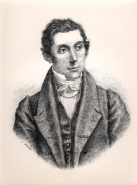 Rene Caillie (1799-1838) portréja (metszet) (f/w fotó) alkotó: French School