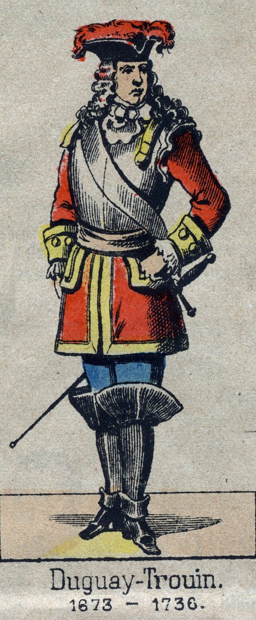 Rene Duguay Trouin (Duguay-Trouin) portréja (Rene Trouin du Gue dit) (1673-1736) francia tengerész. Epinal képe a 19. század végéről. alkotó: French School
