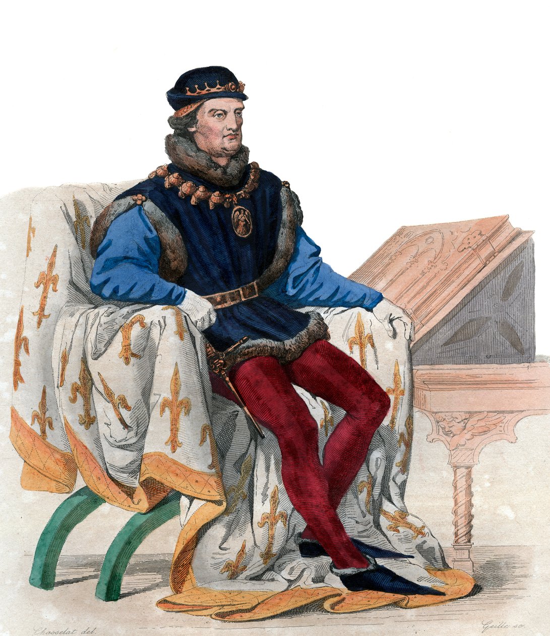 Anjou René, más néven I. René nápolyi király (1409-1480) portréja. alkotó: French School