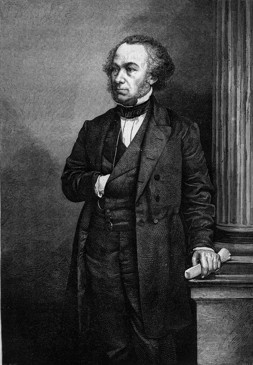 Richard Cobden (1804-1865) angol iparos és politikus portréja. Metszet a „Le Magasin Picturesque”-ben alkotó: French School
