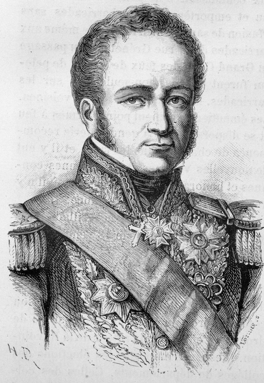 Rigny francia admirális (1782 - 1835) portréja - Henri Martin "" L