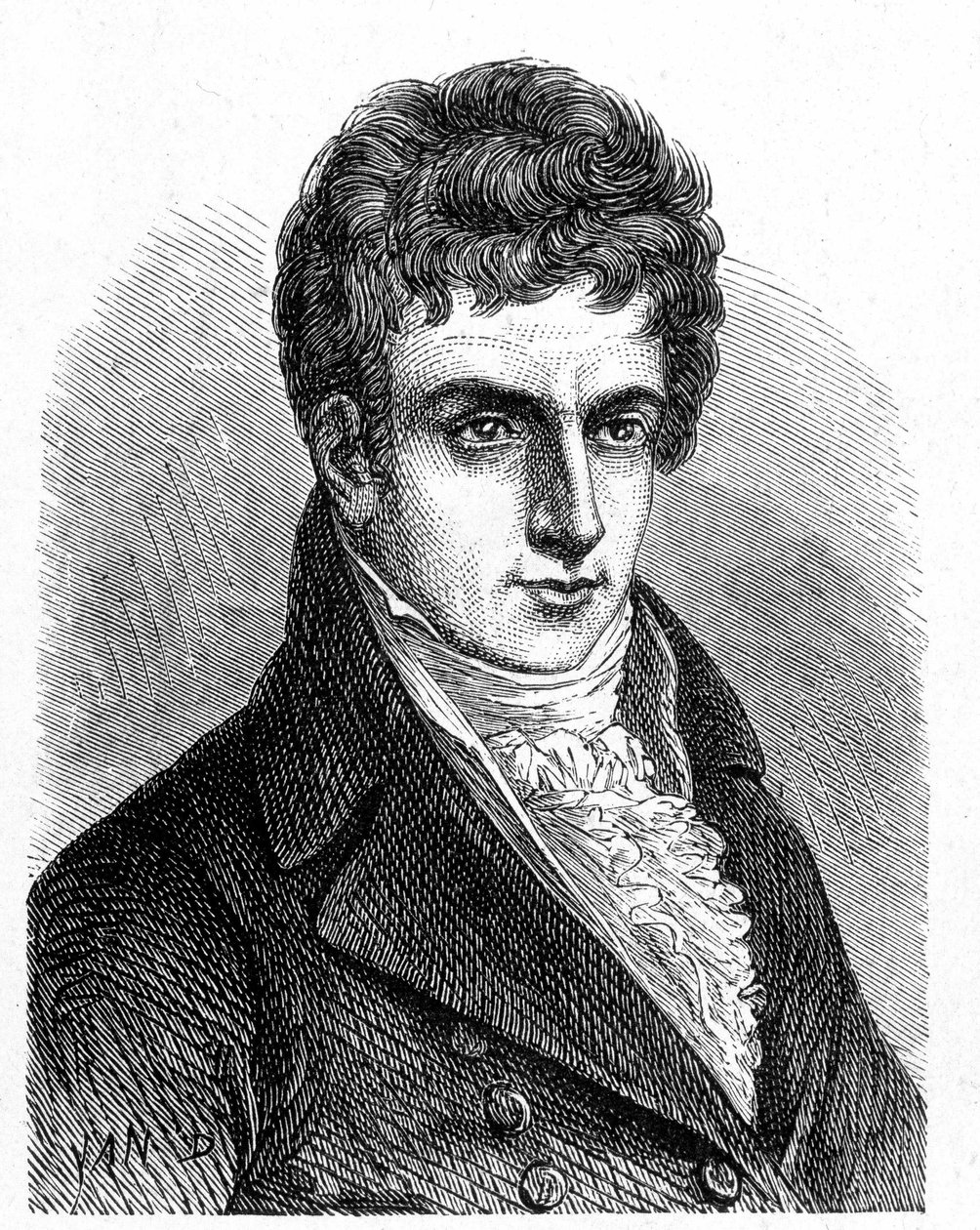 Portré Robert Fultonról (1765-1815), amerikai szerelőről, aki megépítette az első légcsavaros tengeralattjárót – a „tudomány albumában; jeles tudósok; Nagy felfedezések””” 1896. alkotó: French School