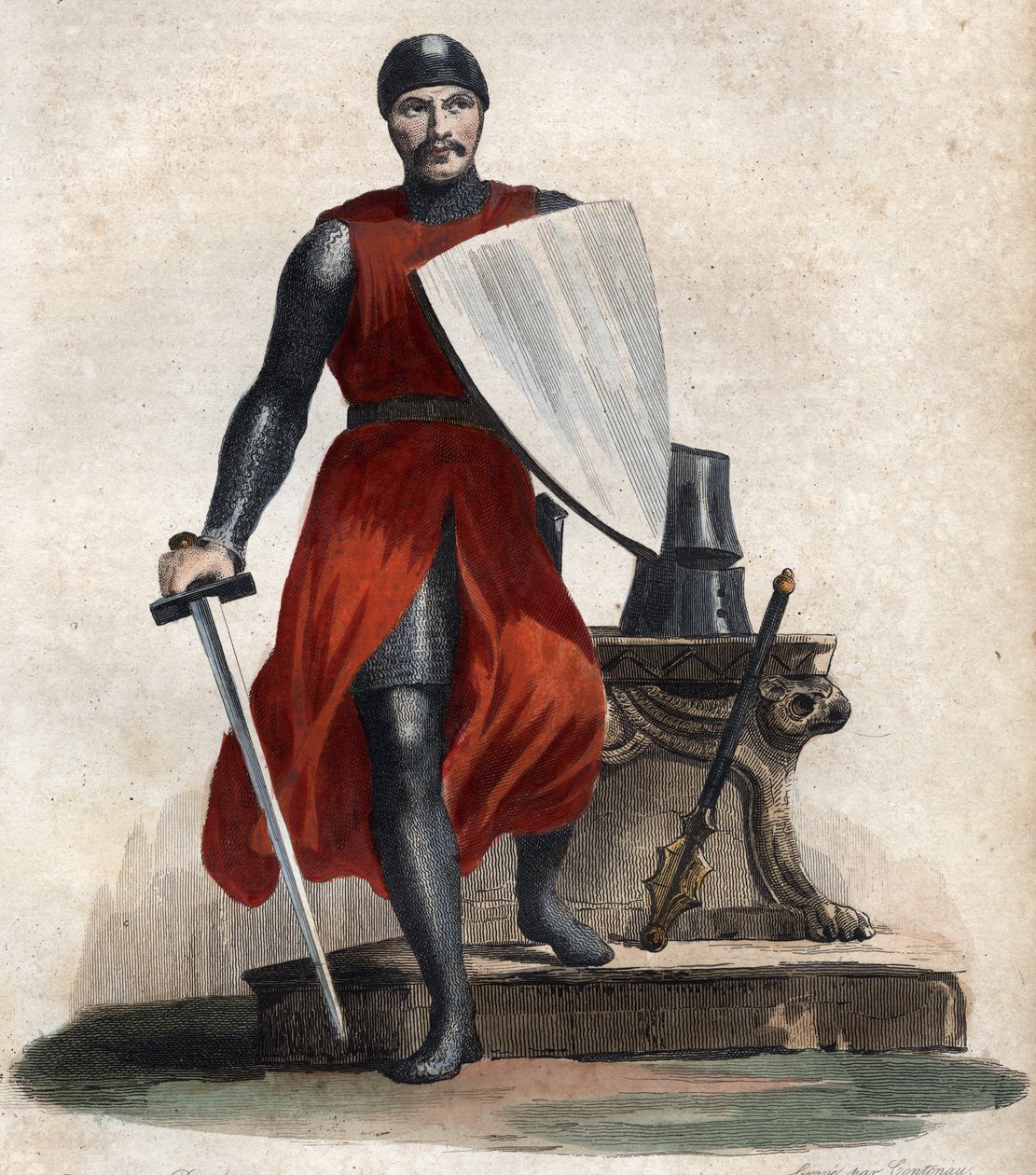 IV. Erős Róbert (Rutpert) (815-866 körül), Orléans grófjának portréja. alkotó: French School