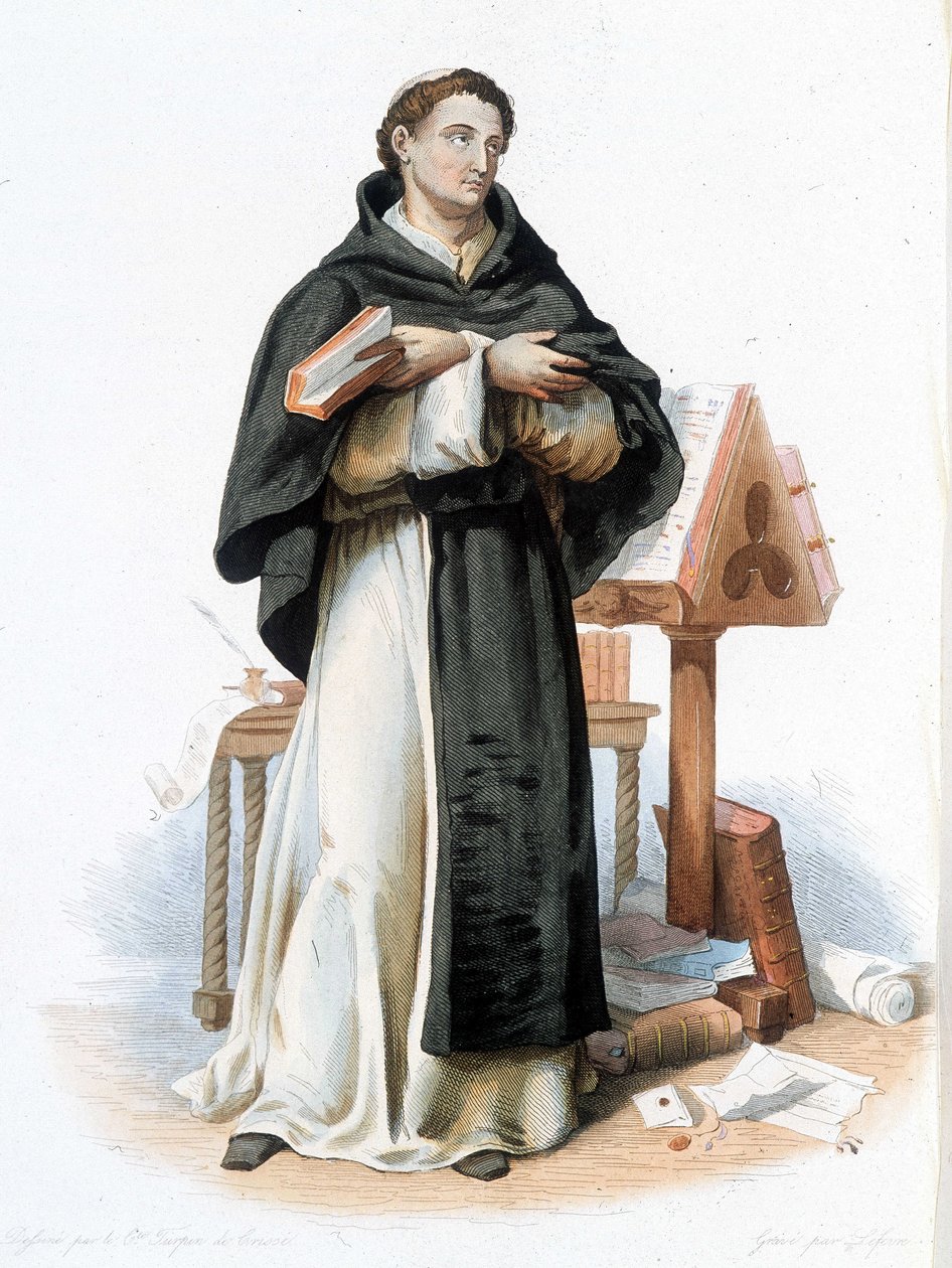 Clairvaux-i Szent Bernát portréja (San Bernardo di Chiaravalle) (1090 - 1153) - a „” Le Plutarque francais”-ban”, szerk. Mennechet alkotó: French School