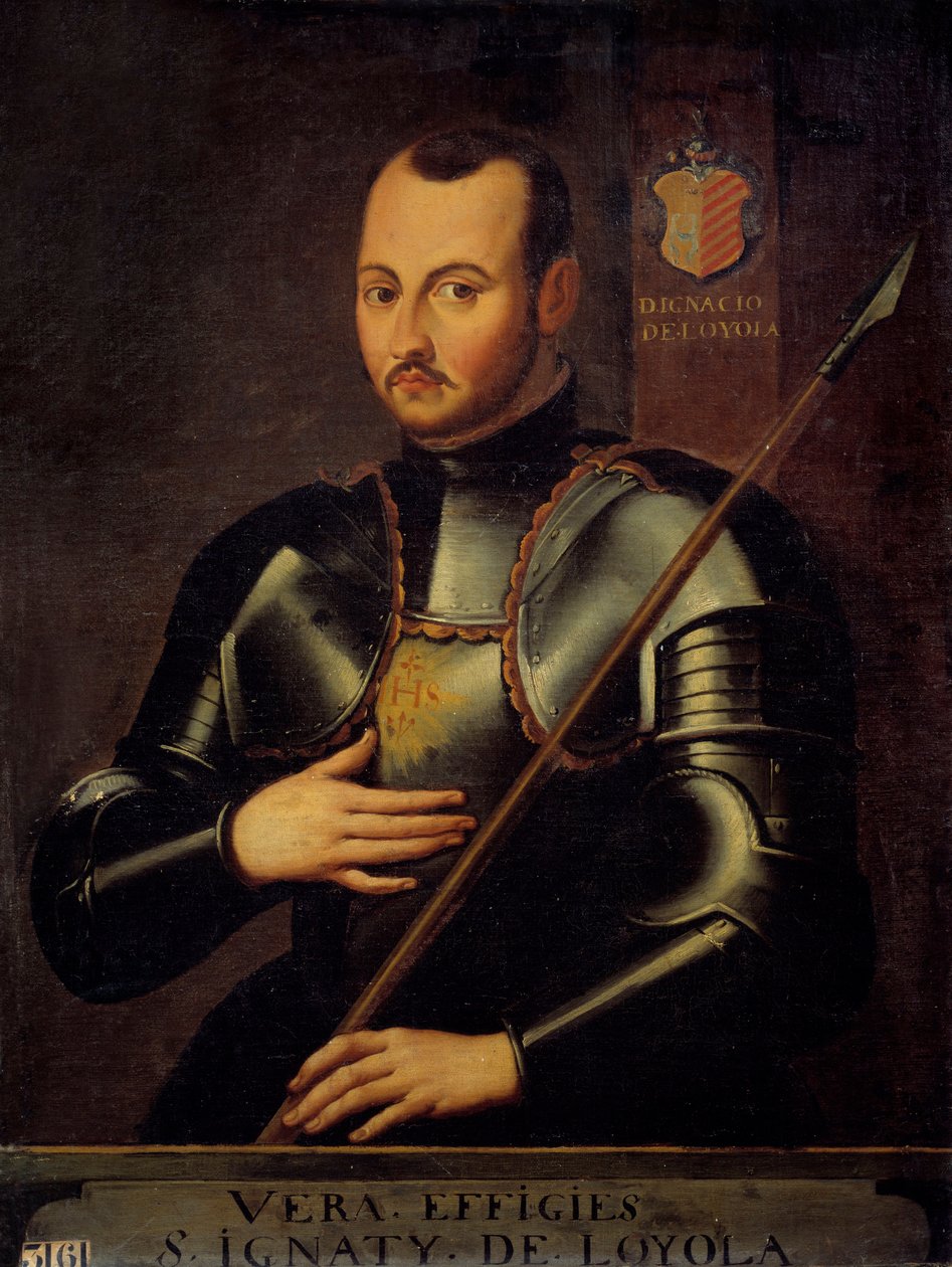 Loyolai Szent Ignác (1491-1556), a jezsuita rend alapítójának portréja. A francia iskola névtelen festménye alkotó: French School