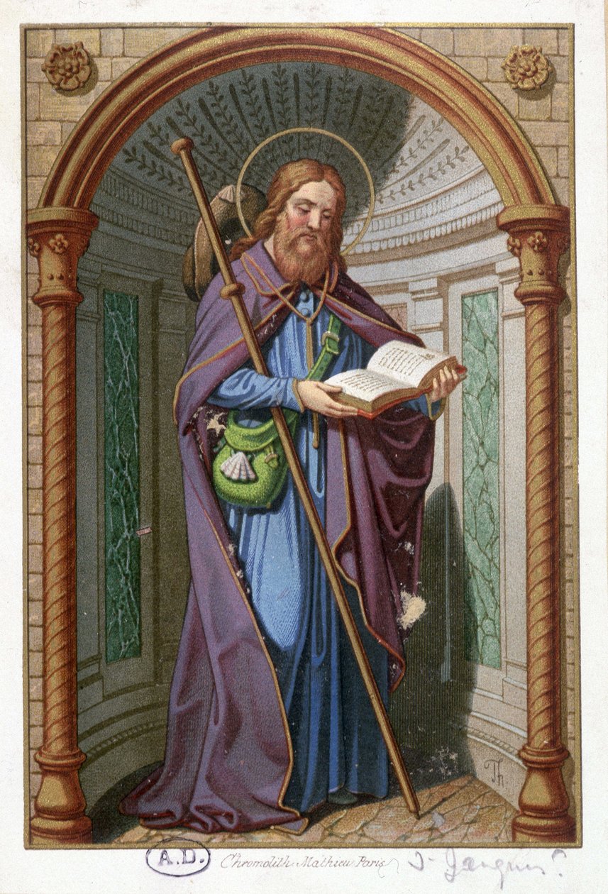 Portrait of Saint James the Major reading, France 19th. alkotó: French School
