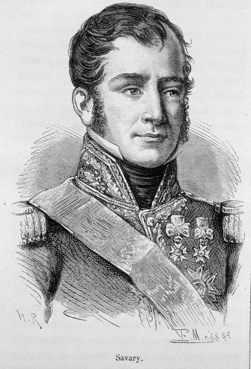 Savary, Rovigo hercege (1808), francia tábornok és politikus (1774-1833) portréja – Henri Martin „Franciaország története” című művében alkotó: French School