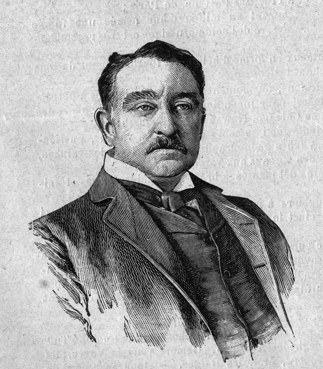 Sir Cecil Rhodes (1853-1902), a dél-afrikai Fokváros (Transvaal) gyarmat angol kormányzójának portréja. Metszet a „La gazette du dimanche” január 16-án alkotó: French School