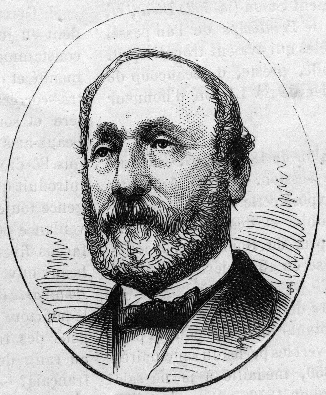 Theodore Ballu (1817-1885) francia építész portréja. Metszet a „” Le Monde Illustré”” 890. számában, 1874. május 2.. alkotó: French School