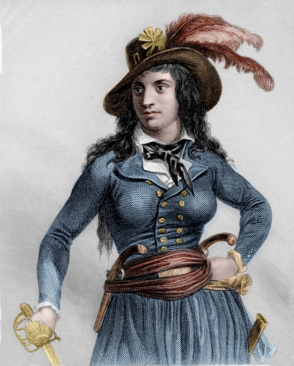 Theroigne de Mericourt (1762-1817) francia forradalmár portréja. alkotó: French School