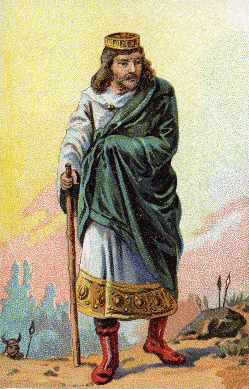Thierry III, a frankok királyának portréja 673 és 691 között. alkotó: French School
