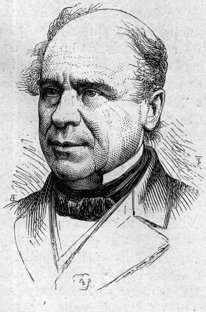 Ustazade Silvestre de Sacy (1801-1879) francia irodalomkritikus és akadémikus portréja. Metszet a „” Le Monde Illustré”” 883. számában, 1874. március 14. alkotó: French School