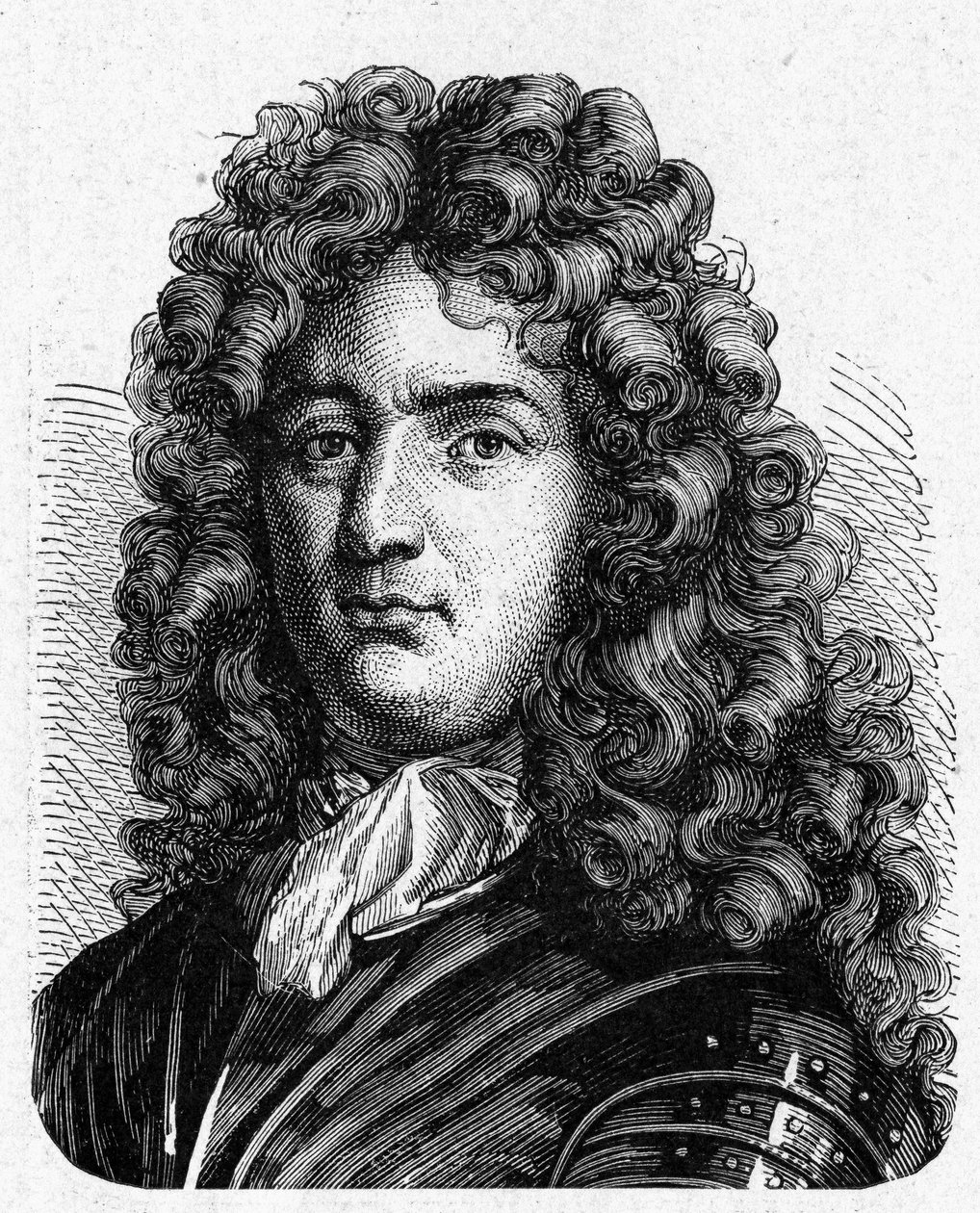 Vauban portréja (1633 - 1707). (Sébastien Le Prestre de Vauban) (Franciaország marsallja és katonai mérnök) - in „” Album de la Science”; jeles tudósok; Nagy felfedezések””” 1896. alkotó: French School