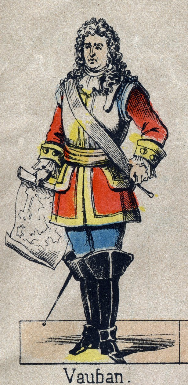 Vauban Sebastien the Prestre (1633-1707), francia marechal portréja. Epinal képe a 19. század végéről. Magángyűjtemény. alkotó: French School