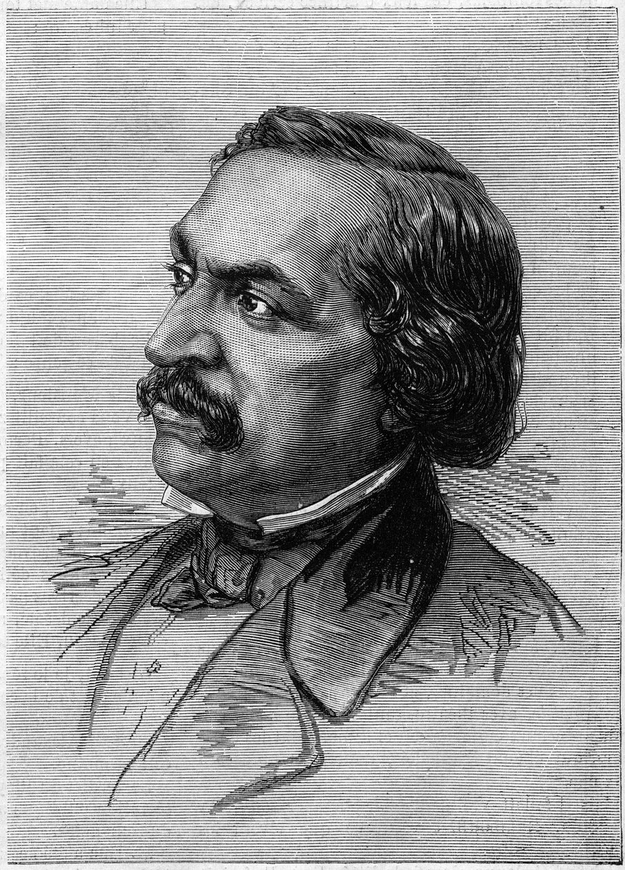 Victor Sejour portréja (1816-1874), franciául beszélő amerikai drámaíró. Metszet a „” Le Monde Illustré”” 912. számban, október 3-án alkotó: French School