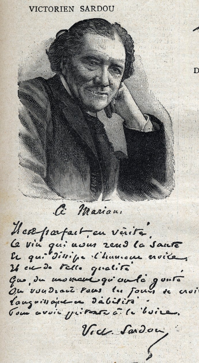 Victorian Sardou (1831-1908), drámaíró portréja a „Le Petit Parisien” című filmben. alkotó: French School