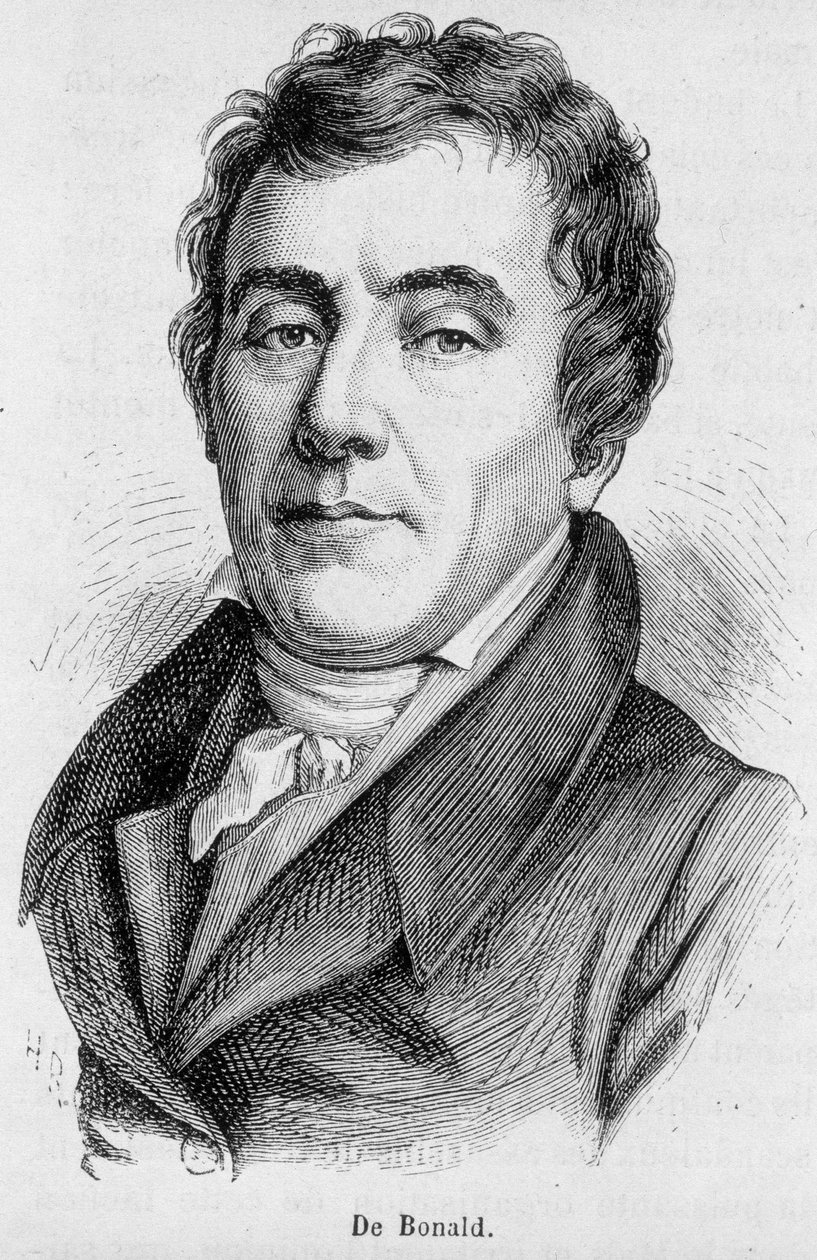 Louis de Bonald vikomt (1754-1840), francia politikai író portréja – Henri Martin „L