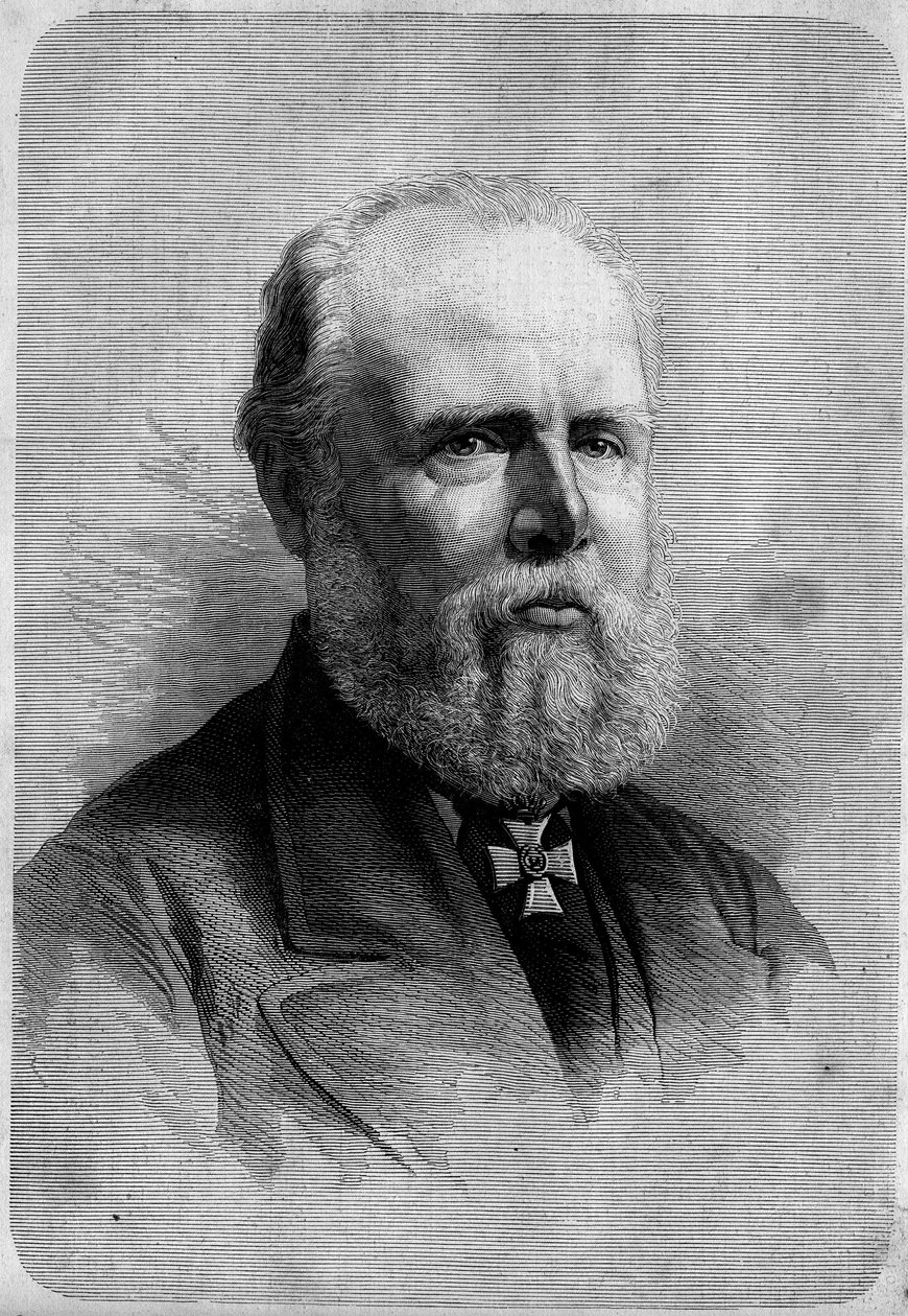 III. Vilmos (1817-1890), Hollandia királyának portréja. Metszet a „” Le Monde Illustré”” 1139. számban, január 25 alkotó: French School