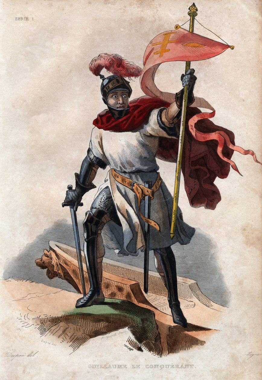 I. Hódító Vilmos (1027-1087), Normandia hercegének és Anglia első normann királyának portréja. alkotó: French School