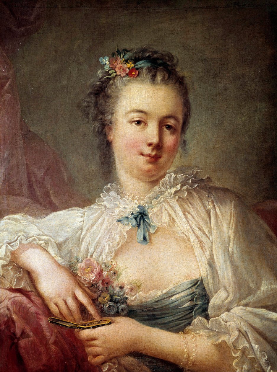Női portré festmény a 18. századi francia iskoláról, Párizs, Musee Cognacq Jay alkotó: French School