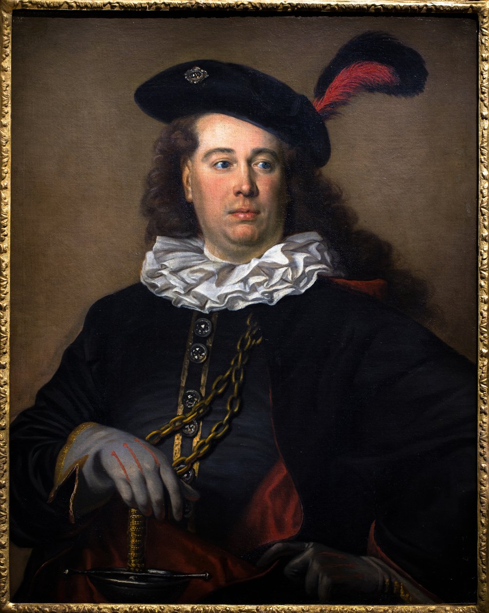 Színész vagy férfi portréja álarcosruhában, 1785 körül alkotó: French School