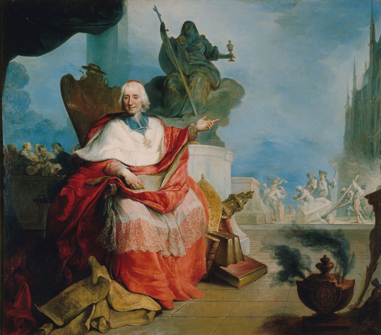 Louis Antoine de Noailles bíboros (1651-1729), párizsi érsek portréja alkotó: French School
