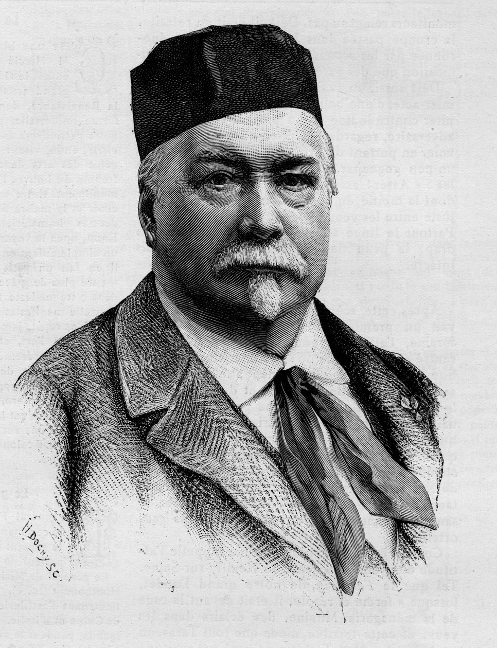 Adolphe Monnot de Balathier de Bragelonne újságíró és regényíró portréja, aki 1888-ban halt meg. alkotó: French School