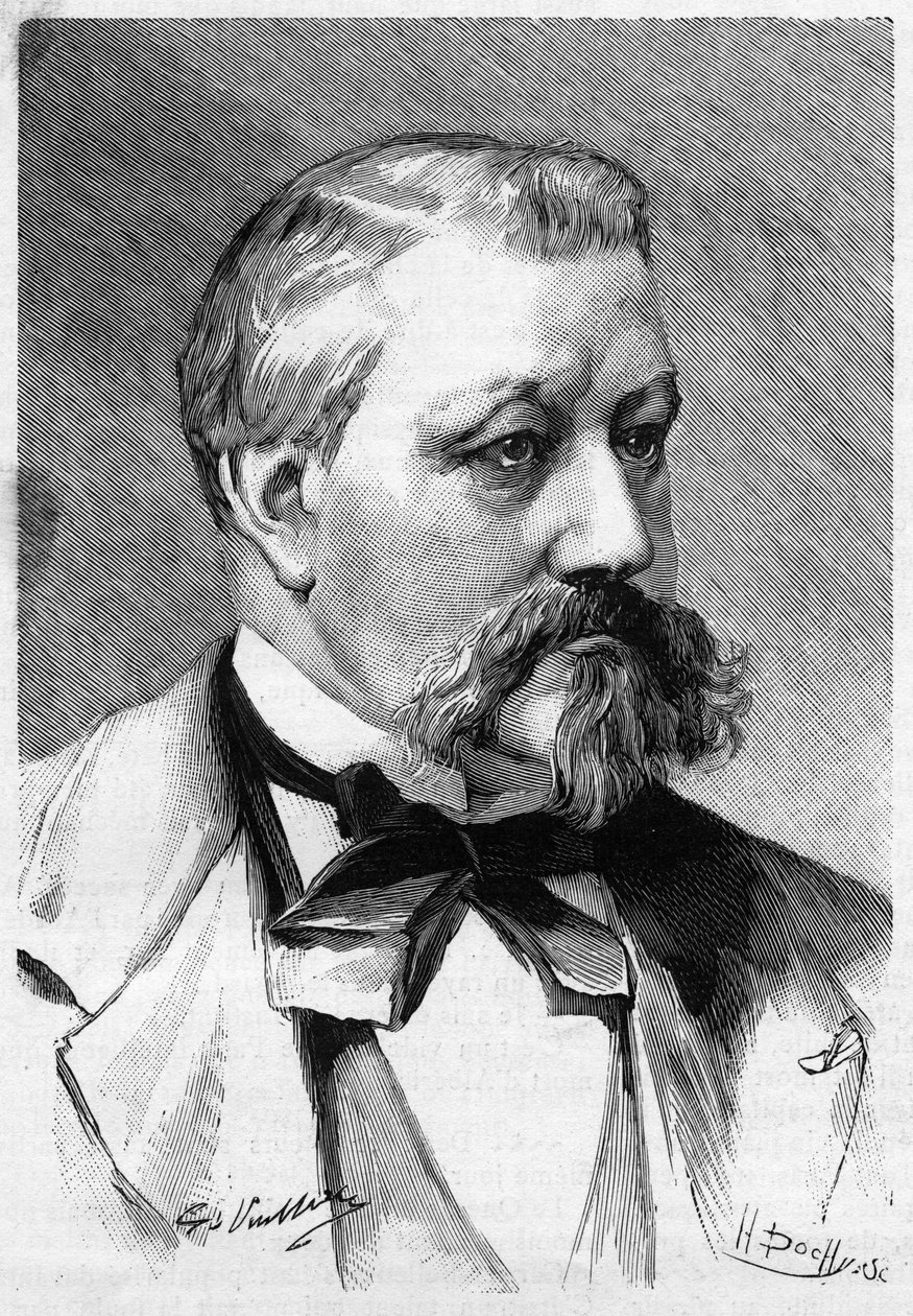 Az 1887-ben elhunyt Alberic Second újságíró és regényíró portréja a Le Monde Illustréban. alkotó: French School