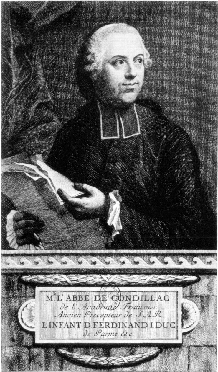Etienne Bonnot de Condillac abbé (1715-1780) francia filozófus portréja. alkotó: French School