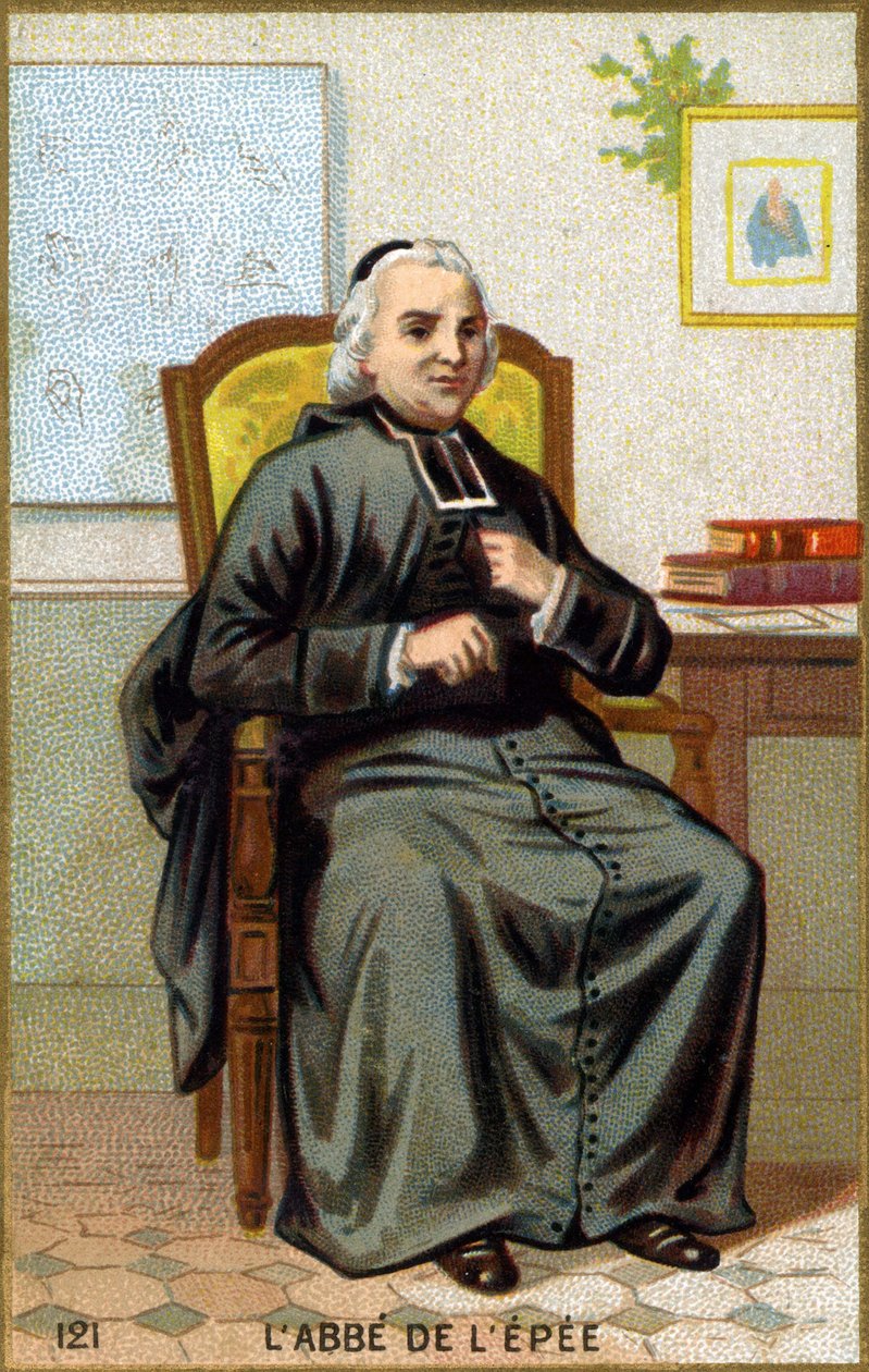A kardos apát portréja (1712-1789). század végi kromolitográfiája. alkotó: French School