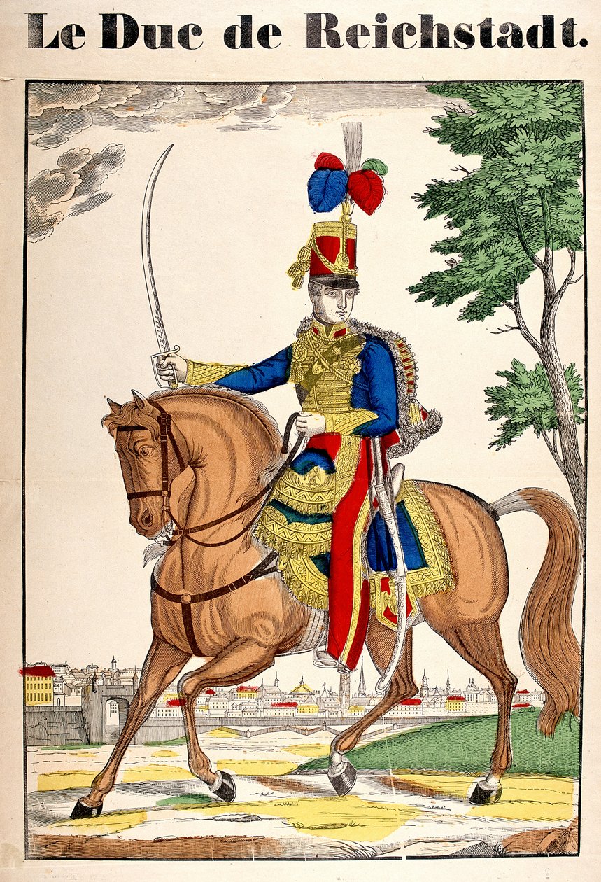 Reichstadt hercegének, II. Napóleonnak, I. Napóleon császár fiának (1769-1821) portréja. Az Epinal képe alkotó: French School