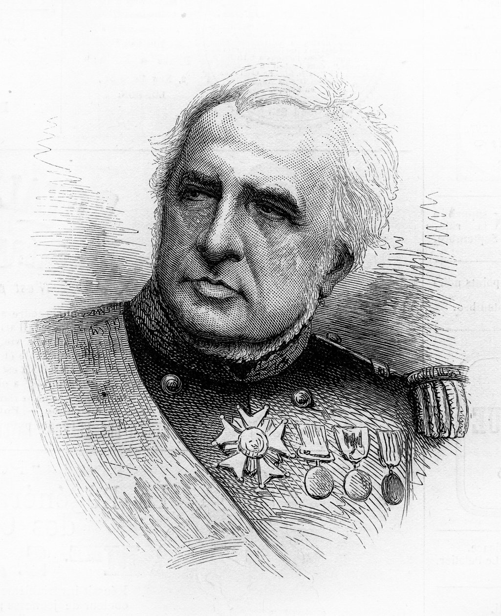 Camille Adlbert francia tengernagy portréja, Marie de la Ronciere le Noury ​​(1816-1881). Metszet az 1881. május 21-i „” Le Monde Illustré”” 1260. sz. alkotó: French School