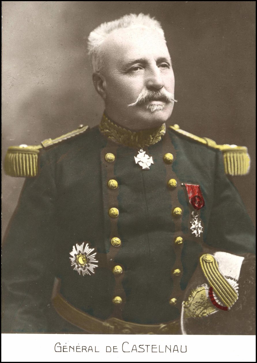 Noel Edouard de Curieres de Castelnau (1851-1944) francia tábornok portréja. 20. századi sd képeslap. alkotó: French School