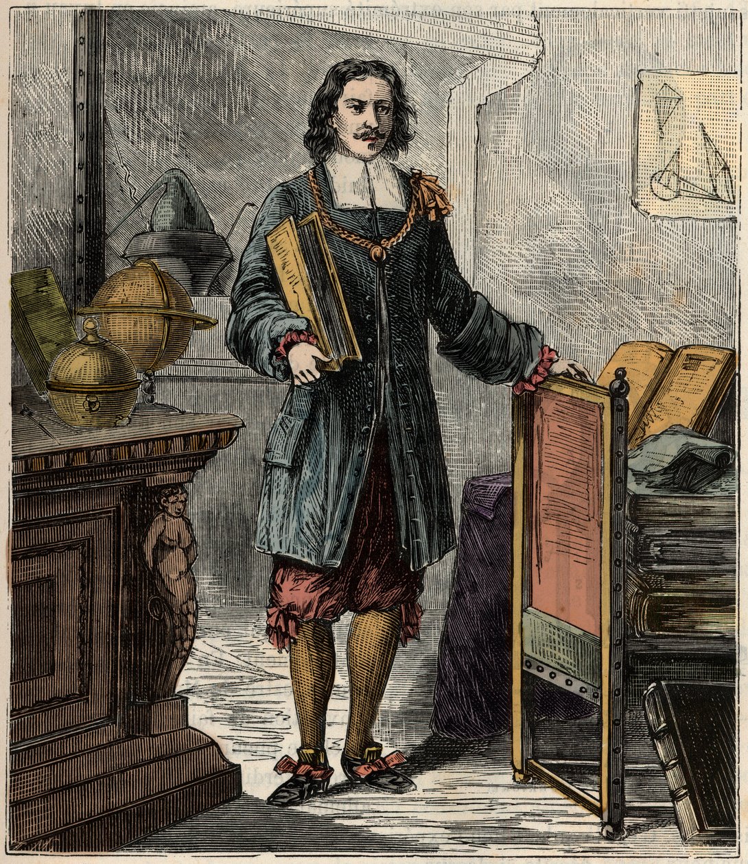 Otto von Guericke német mérnök és fizikus (1602-1686) portréja – Otto von Guericke portréja (Otto de Guericke) alkotó: French School