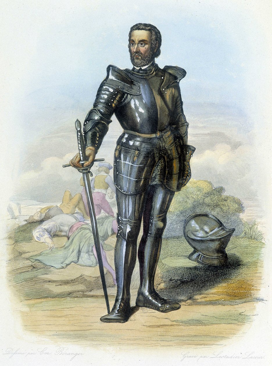Bayard lovag (1475-1524) portréja – a „Le Plutarch francais”-ban, szerk. Mennechet alkotó: French School