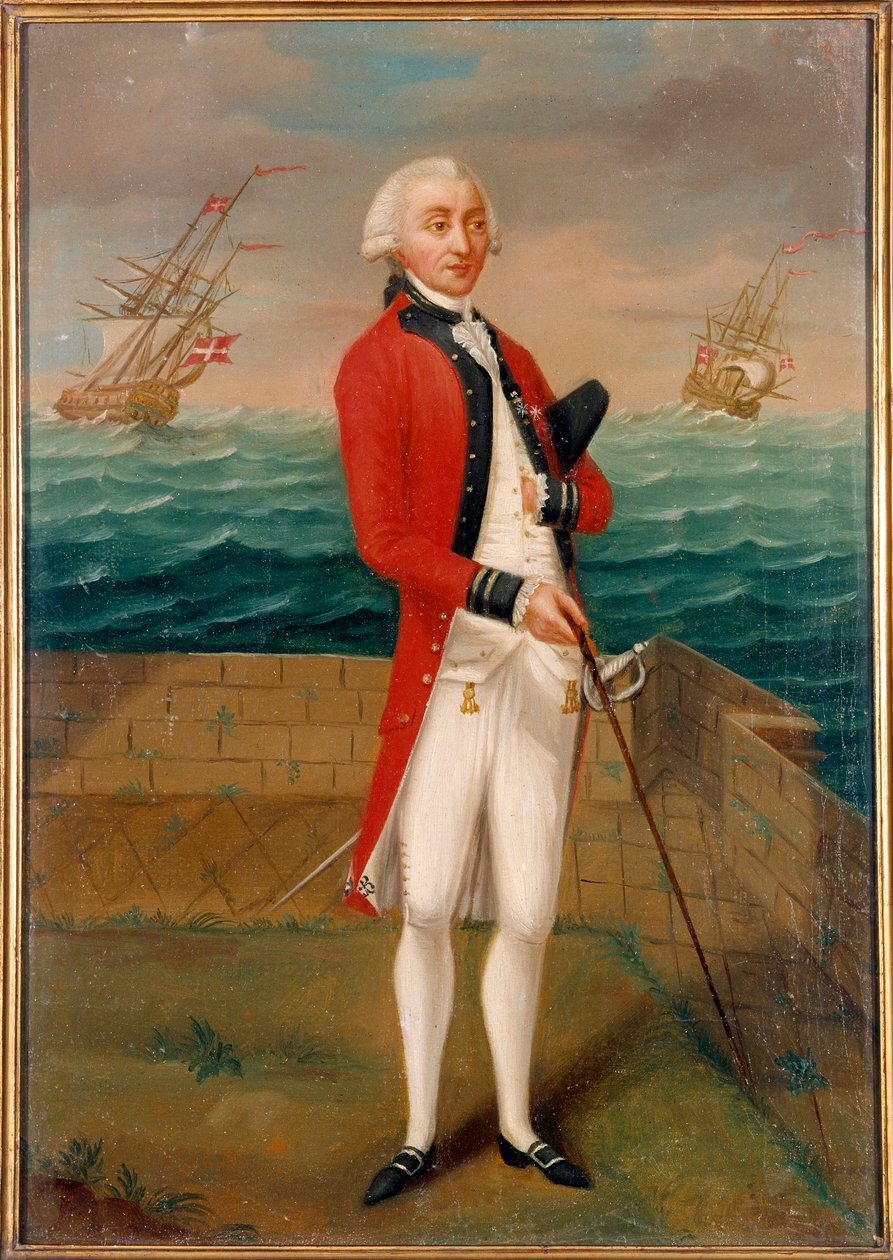 Favray lovag (1706-1791) portréja, a máltai galériák tisztje A francia iskola festménye. 18. századi Párizs, a Legion d