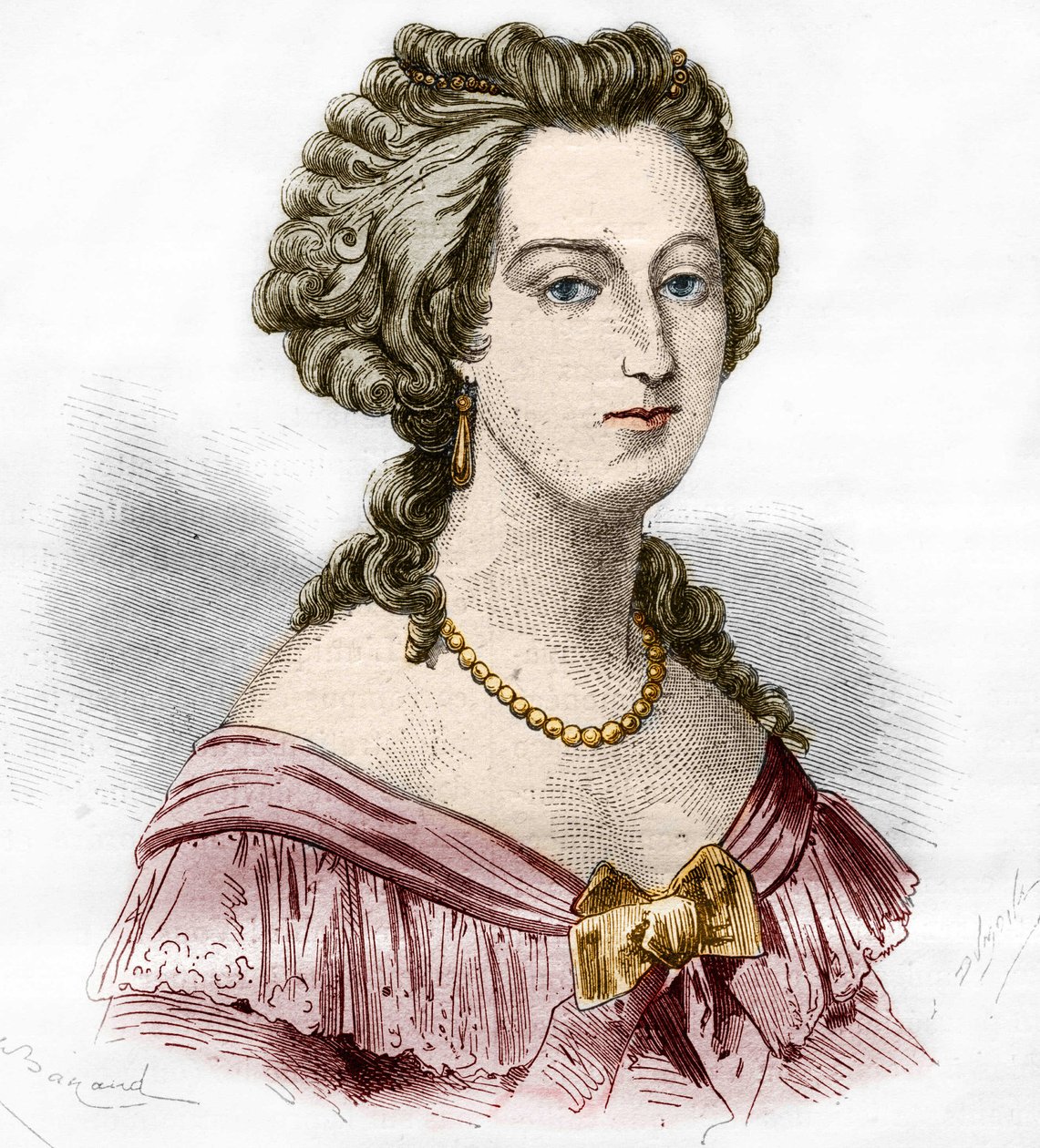 Boufflers márkiné, Marie Francoise Catherine de Beauvau Craon (1711-1787) portréja. Dr. Th. „A prostitúció és a kicsapongás története a világ összes népe között az ókortól napjainkig” vésése. -F. Debray. 1879. alkotó: French School