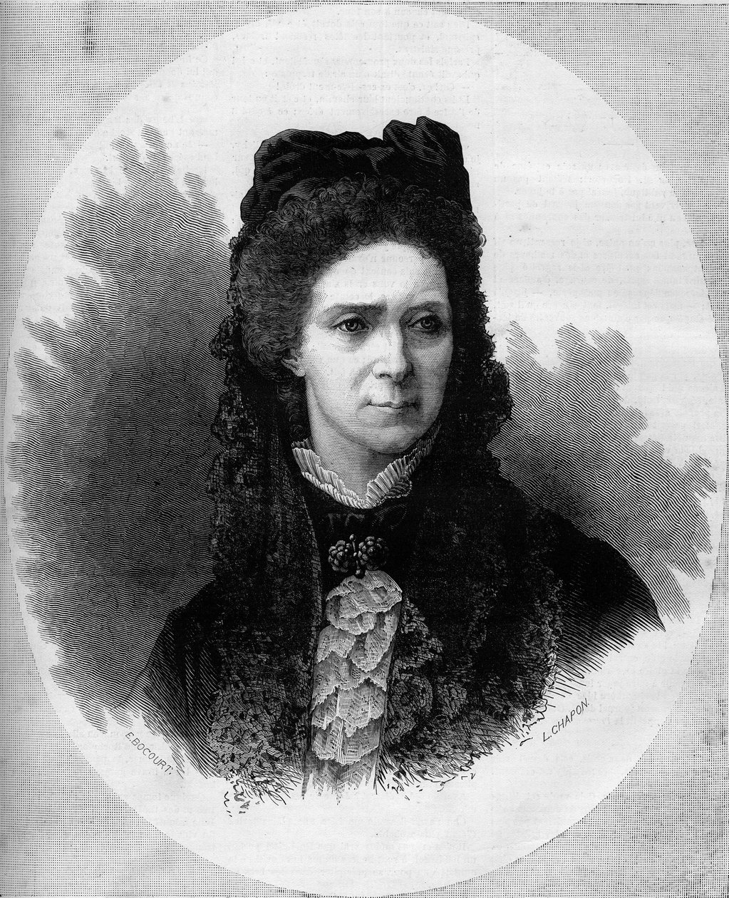 Mária Alekszandrovna (1824-1880), szül. Mária hesseni és rajnai hercegnő (Maximilian Wilhelmine Marie) portréja. Metszet az 1880. június 12-i „” Le Monde Illustré”” 1211. sz. alkotó: French School