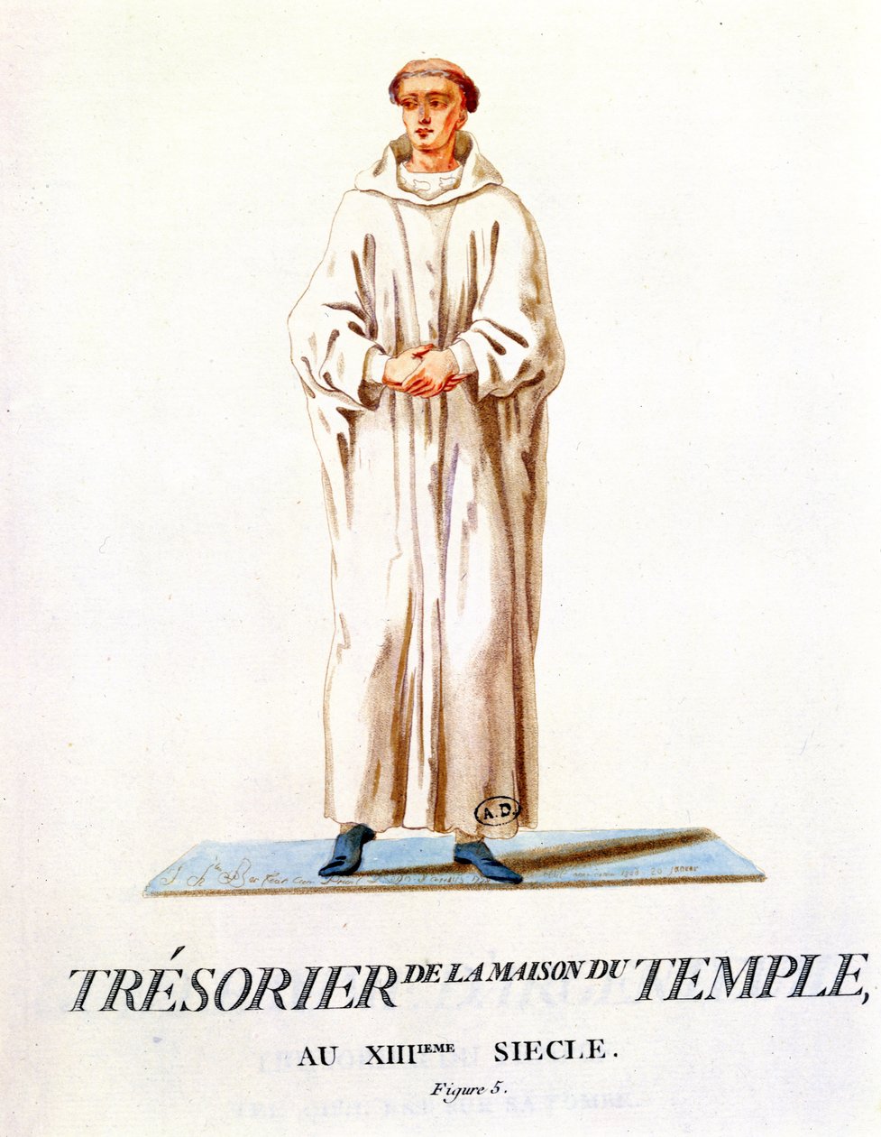 A Templomház kincstárnokának portréja, 1786 (wc papíron) alkotó: French School