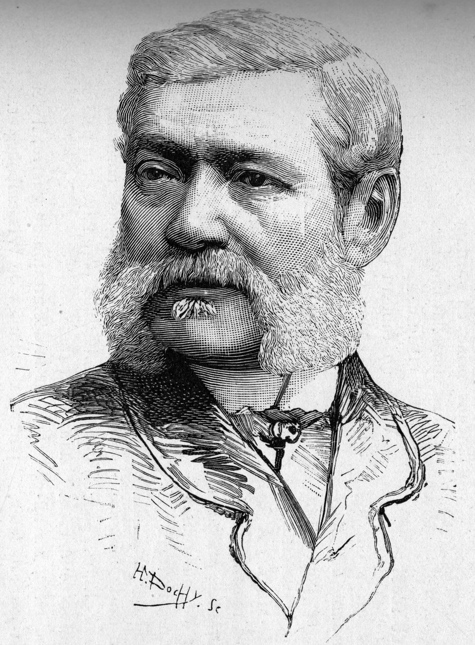 Cesari Colonna gróf (1825-1887) metsző portréja fára. alkotó: French School